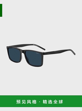 欧洲直邮HUGO BOSS雨果HUGO RED带蓝色镜片的黑色太阳镜