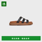 欧洲直邮CELINE 平底金色拖鞋 赛琳 24年上新TIPPI植鞣牛皮革便鞋