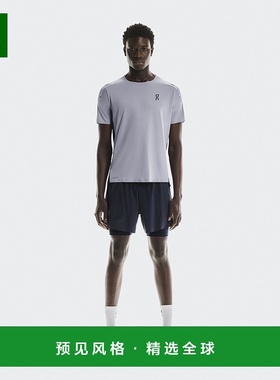 欧洲直邮On/昂跑 Performance系列男士丁香紫/黑色再生聚酯纤短袖