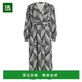 美国直邮 Elie Tahari 1h可退 Caelan 印花真丝中长连衣裙