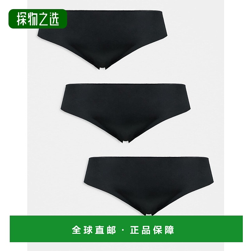 香港直邮ASOS 女士 Curve no vpl & brazilian 设计蕾丝内裤(三件