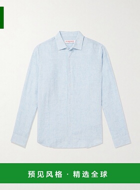 1h可退 香港直邮Orlebar Brown 男士 Giles 亚麻衬衫 275612PALEB