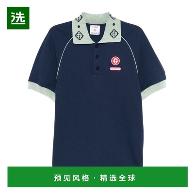 香港直邮CASABLANCA 男士T恤 MAW25JTP43502 AW2025 蓝色 徽标短P