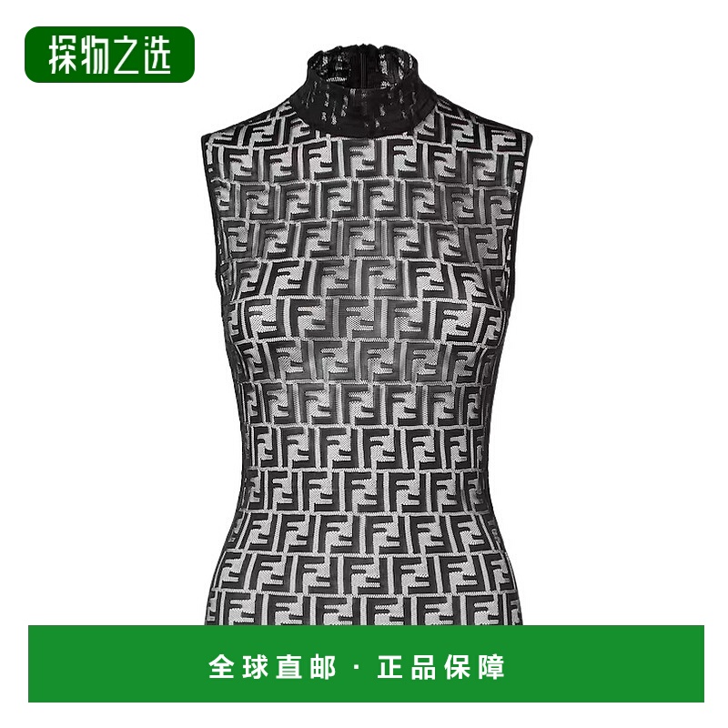 香港直邮Fendi FF 蕾丝背心 FS9763AW8K