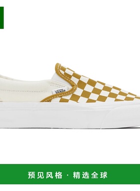 1h可退 香港直邮Vans 范斯 男士 灰白色 & 黄色 Slip-On Reissue