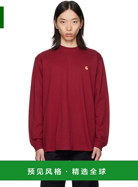 1h可退 香港直邮CARHARTT WIP 男士 红色 L/S Chase T 恤 I026392