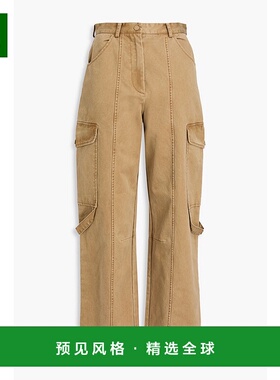 1h可退 香港直邮Sandro 女士 棉质斜纹呢工装裤 SFPPA01544KAKI