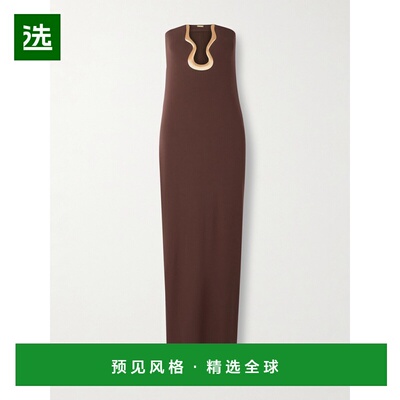 1h可退 香港直邮CULT GAIA 女士 Abril 抹胸精饰弹力绉长款连衣裙