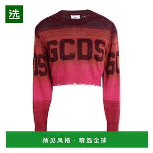 1h可退 【美国直邮】GCDS 女士毛衣 轻质针织 圆领 长袖 经典条纹