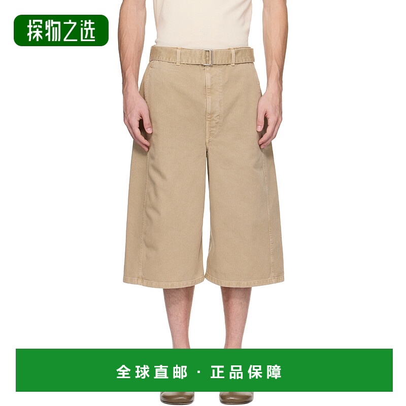 香港直邮Lemaire 男士 灰褐色 Twisted 牛仔短裤 PA1107LD1042