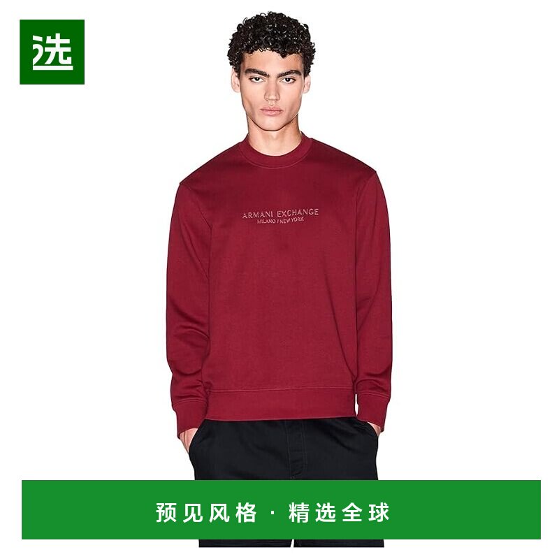 1h可退 美国直邮Armani Exchange 男士 Milano/New York 徽标套头