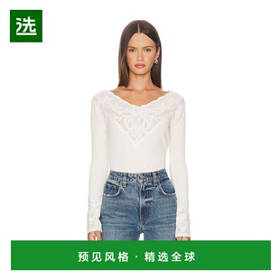 1h可退 香港直邮Free People 自由人 女士 蝴蝶斑纹翻边上衣 OB23