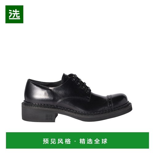 香港直邮Miu Miu 圆头布洛克鞋 5E487E007F035