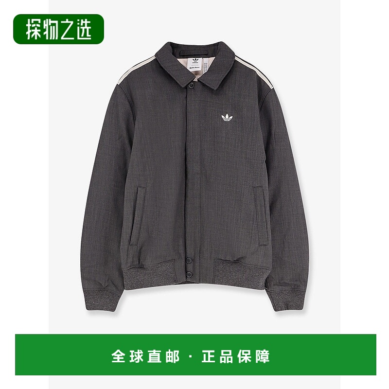 香港直邮adidas 阿迪达斯 男士 front 羊毛混纺刺绣徽标夹克 KB23