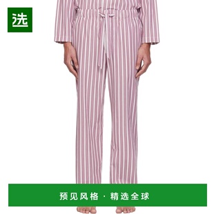 1h可退 香港直邮Tekla 男士 粉色 & 白色睡裤 PPLPANTS417