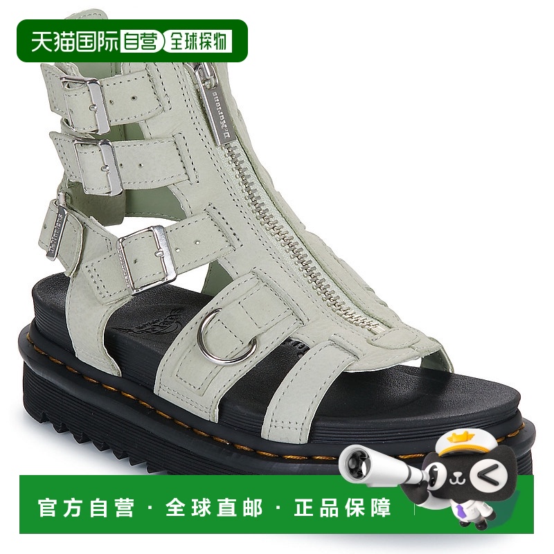 欧洲直邮Dr. Martens 女士 Olson Smoked Mint Tumbled Nubuck 凉