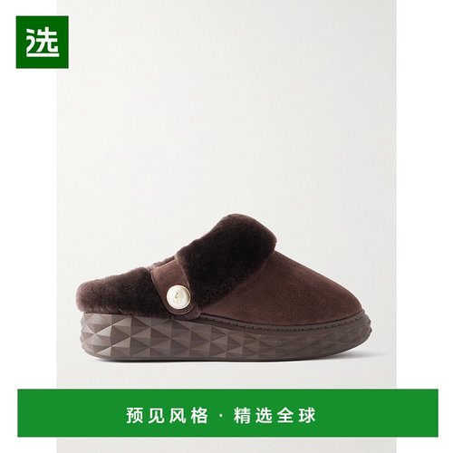 1h可退 香港直邮Jimmy Choo 周仰杰 女士 Diamond 毛羊皮凉拖 DIA