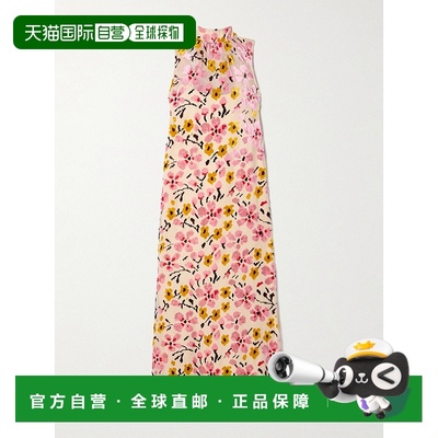 1h可退 香港直邮Staud 女士 Albee 德沃尔天鹅绒长款连衣裙 R25S2