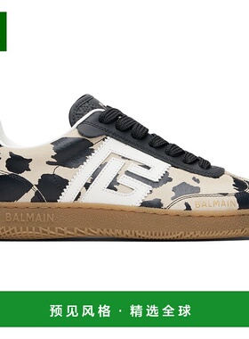 1h可退 香港直邮Balmain 巴尔曼 女士 黑色 & 驼色 Swan Leopard
