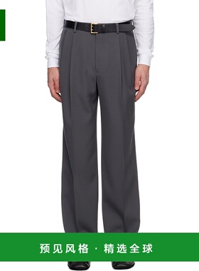 1h可退 香港直邮AURALEE 男士 灰色 Light Wool Two-Tucks 长裤 A