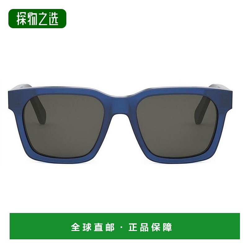 1h可退 香港直邮Celine 思琳 男士 矩形太阳镜 CL40248I blue蓝色