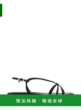 香港直邮Prada 普拉达 女士 黑色皮质凉鞋 1X504NF00511F0002