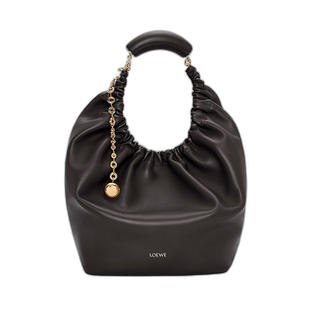 1h可退 欧洲直邮Loewe/罗意威 23新款 Squeeze女士中号黑色小羊皮