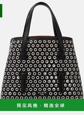 1h可退 香港直邮Alaïa 女士 Mina 20 精饰皮革手提包 black黑色