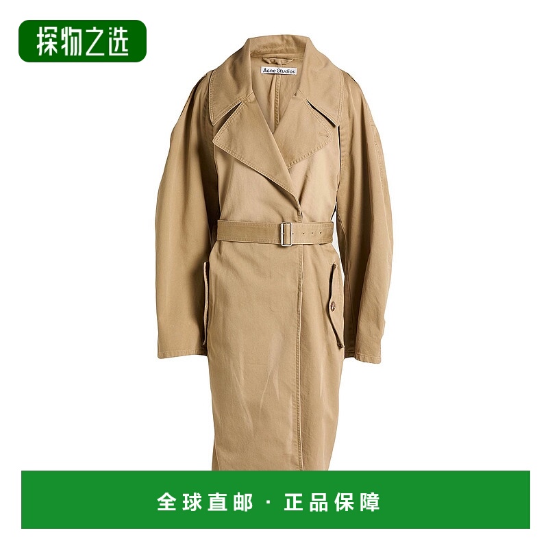 香港直邮Acne Studios 艾克妮 女士 双排扣大衣 beige米色 舒适时