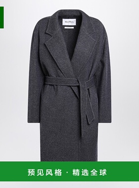 香港直邮MaxMara 麦斯玛拉 女士 蓝色牛仔质感羊毛大衣 CARNIAWO0