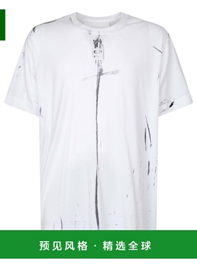 香港直邮GIVENCHY 男士T恤 BM712W3Y6B100 AW2021 白色 OVERSIZE