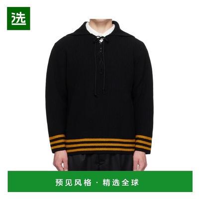 香港直邮BODE 男士大衣 MRF24KT022BLACK SS2025 黑色 长袖毛衣