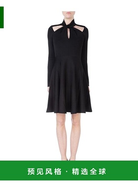 香港直邮Givenchy 黑色修身喇叭连衣裙 BW20N84Z4L