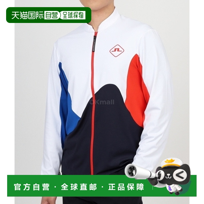 韩国直邮J.Lindeberg金·林德伯格外套男女款白色长袖带拉链舒适