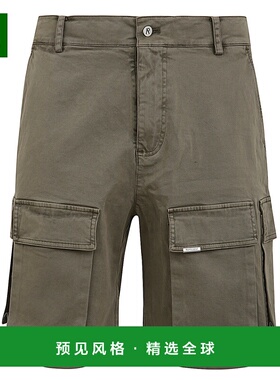 香港直邮Represent 男士短裤 MLM713430 SS2025 绿色 腰带环短裤