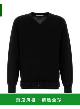 1h可退 香港直邮Random Identities 男士 黑色羊毛混纺毛衣 RAN04