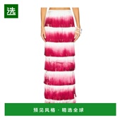 香港直邮PATBO SAL31754 女士 1h可退 流苏长款 半身裙 red红色 舒