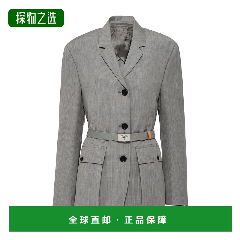 【99新未使用】香港直邮Prada 单排扣羊毛西装外套 P544OH13NHSOO