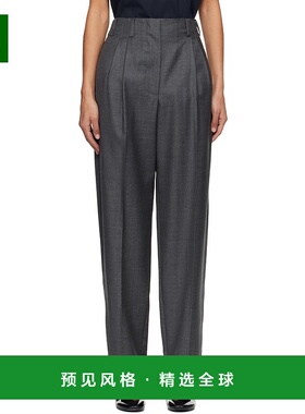 1h可退 香港直邮Givenchy 纪梵希 女士 灰色 Double Pleat 长裤 B