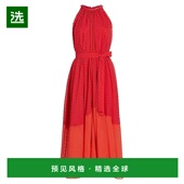 拼色系腰无袖 1h可退 中长连衣裙 Tahari Jeanne 美国直邮 Elie