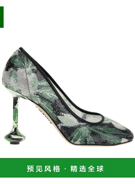 香港直邮Loewe 花卉图案高跟鞋 LLSTS01X19罗意威