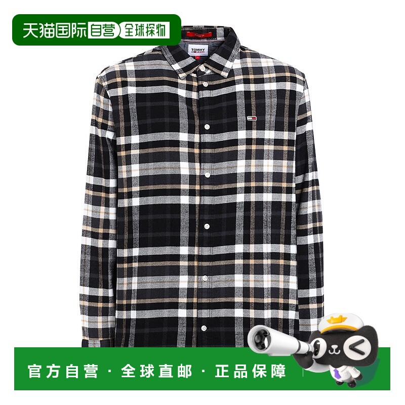 1h可退 香港直邮Tommy Hilfiger 汤米·希尔费格 男士 格纹衬衫