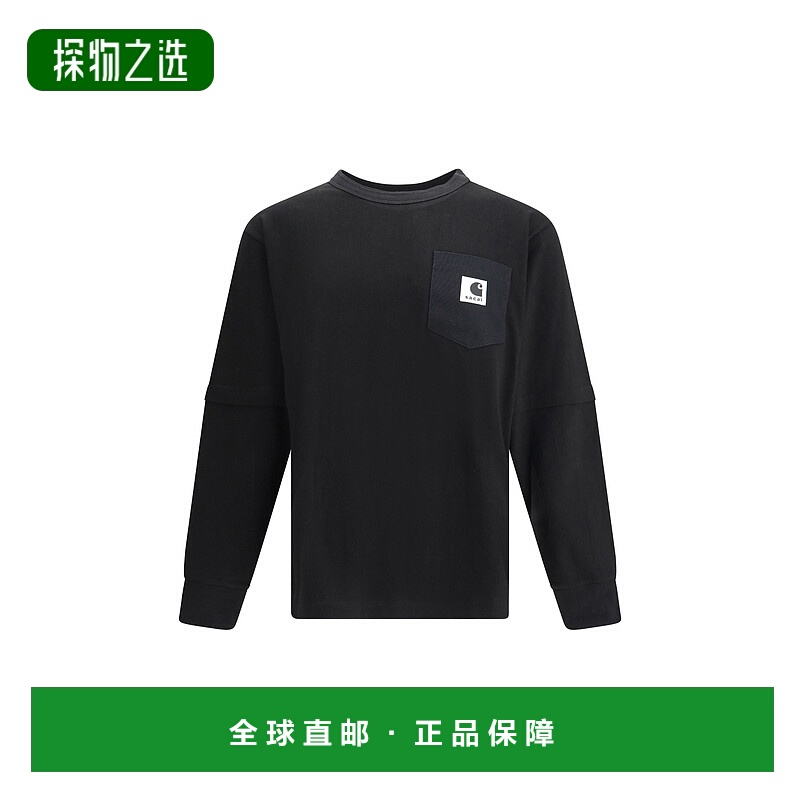 香港直邮Sacai 男士 WIP L/S by x Carhartt 棉质针织T恤 2500994