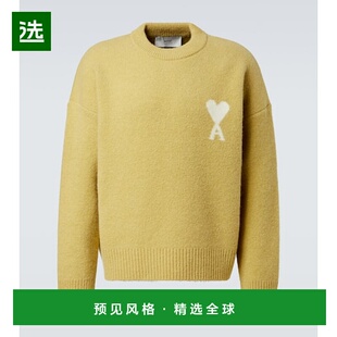 1h可退 香港直邮Ami Paris 男士 Ami de Cœur 羊驼毛羊毛混纺毛衣