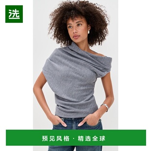 1h可退 香港直邮Staud 女士 Mabel 毛衣 grey灰色 舒适时尚