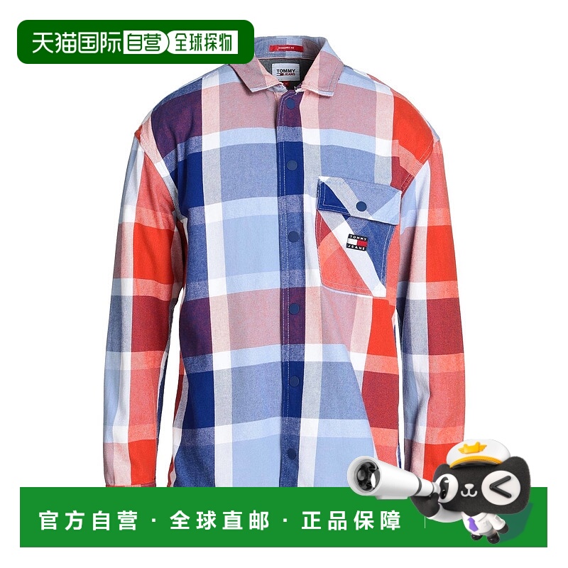 1h可退 香港直邮Tommy Hilfiger 汤米·希尔费格 男士 格纹衬衫