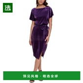 1h可退 女士天鹅绒船领中长连衣裙 Dresses 美国直邮 Kensie