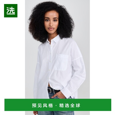 1h可退 香港直邮ALEX MILL 女士 Jo 府绸衬衫(Paper) white白色