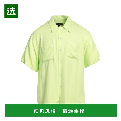 1h可退 香港直邮Stussy 斯图西 男士 纯色衬衫 green绿色 舒适时