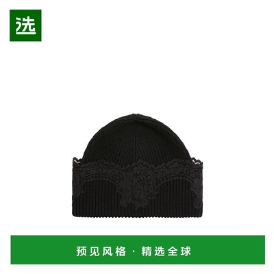 香港直邮Valentino VLOGO SIGNATURE 羊绒和蕾丝针织帽 WHB02IGTD